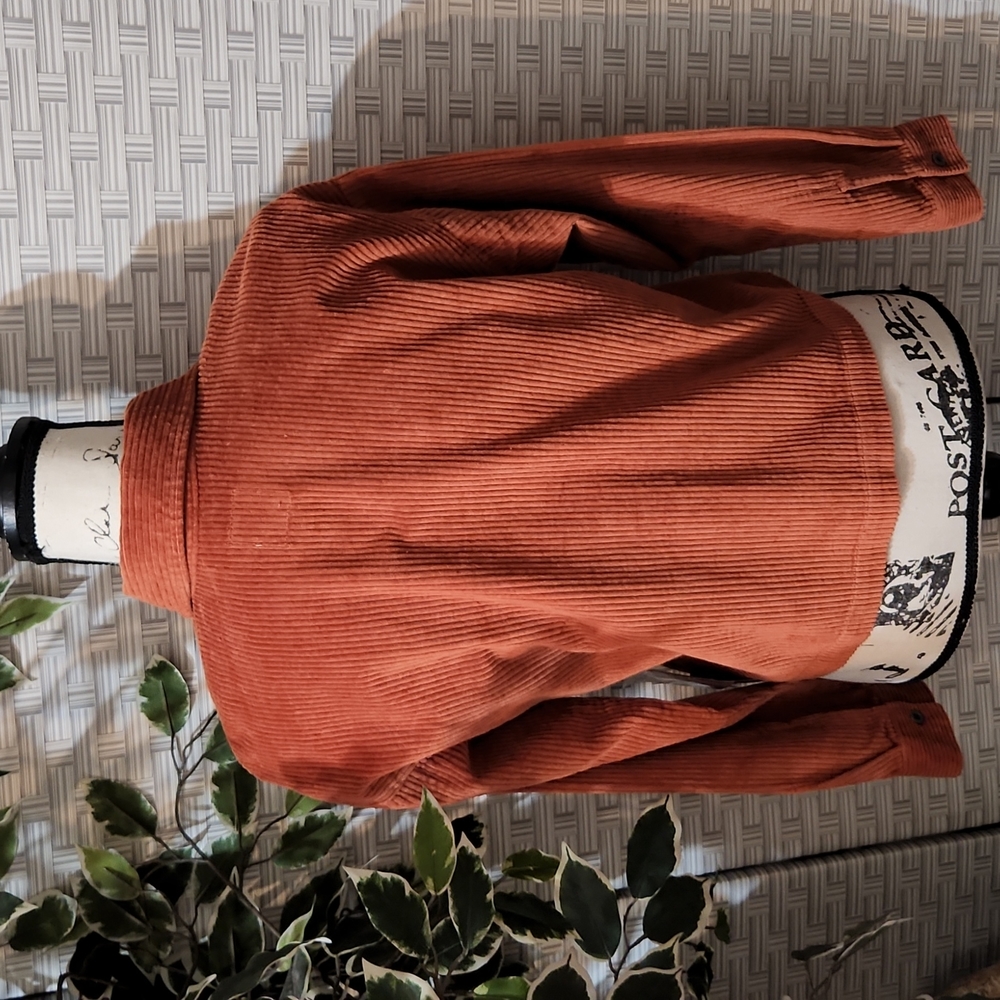 Vans Corduroy Orange Cropped Jacket XS - Picture 3 of 11
